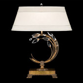 Crystal Crystal Laurel Gold Left Facing Table Lamp - Fine Art Handcrafted Lighting 778010