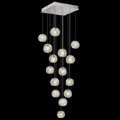 Contemporary Natural Inspirations 19" Square Multi Pendant Fixture - Fine Art Handcrafted Lighting 853040-106L