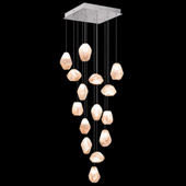 Contemporary Natural Inspirations 19" Square Multi Pendant Fixture - Fine Art Handcrafted Lighting 853040-14L