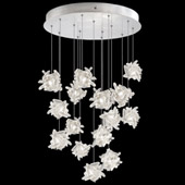 Contemporary Natural Inspirations 21" Round Multi Pendant Fixture - Fine Art Handcrafted Lighting 853140-102L