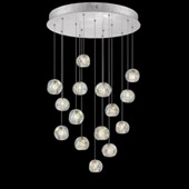 Contemporary Natural Inspirations 21" Round Multi Pendant Fixture - Fine Art Handcrafted Lighting 853140-106L