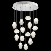 Contemporary Natural Inspirations 21" Round Multi Pendant Fixture - Fine Art Handcrafted Lighting 853140-13L