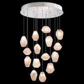Contemporary Natural Inspirations 21" Round Multi Pendant Fixture - Fine Art Handcrafted Lighting 853140-14L