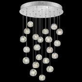 Contemporary Natural Inspirations 24" Round Multi Pendant Fixture - Fine Art Handcrafted Lighting 853240-106L