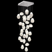 Contemporary Natural Inspirations 30" Square Multi Pendant Fixture - Fine Art Handcrafted Lighting 853540-13L