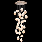 Contemporary Natural Inspirations 30" Square Multi Pendant Fixture - Fine Art Handcrafted Lighting 853540-24L