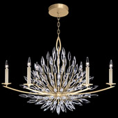Crystal Lily Buds Oval Chandelier - Fine Art Handcrafted Lighting 883240-1