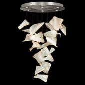 Contemporary Elevate Pages Round Multi Pendant Fixture - Fine Art Handcrafted Lighting 895840-171