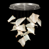 Contemporary Elevate Pages Round Multi Pendant Fixture - Fine Art Handcrafted Lighting 895840-172
