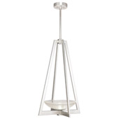 Contemporary Delphi Silver Pendant with Downlight - Fine Art Handcrafted Lighting 896040-1