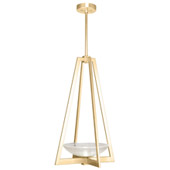 Contemporary Delphi Gold Pendant with Downlight - Fine Art Handcrafted Lighting 896040-2
