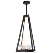 Contemporary Delphi Black Pendant with Downlight - Fine Art Handcrafted Lighting 896040-3