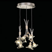 Crystal Azu Three Pendant Fixture - Fine Art Handcrafted Lighting 916540-1