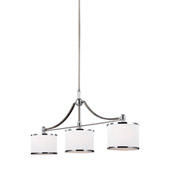 Traditional Prospect Park 3 - Light Island Chandelier - Feiss F3086/3SN/CH