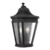 Traditional Cotswold Lane 2 - Light Outdoor Wall Lantern - Feiss OL5423BK