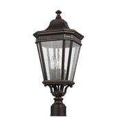 Traditional Cotswold Lane 3 - Light Outdoor Post/Pier Lantern - Feiss OL5427GBZ