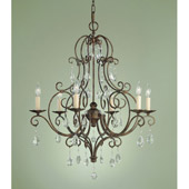 Crystal Chateau Six Light Chandelier - Feiss F1902/6MBZ