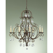 Crystal Chateau Eight Light Chandelier - Feiss F2303/8MBZ