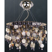 Glow Lighting 582SD3LSP-9V Crystal Midnight Pearl Oval Pendant Chandelier