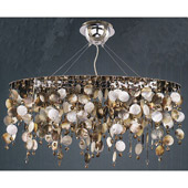 Crystal Midnight Pearl Oval Chandelier - Glow Lighting 582SD4LSP-9GT