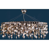Crystal Midnight Pearl Oval Chandelier - Glow Lighting 582SD5LSP-3C