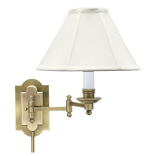 House of Troy CL225-AB Club Swing Arm Wall Lamp