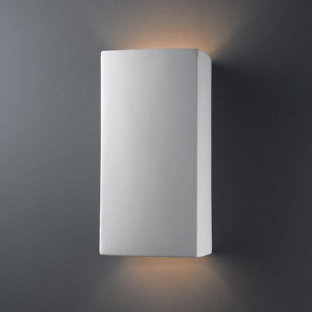 Justice Design CER-0955W-BIS Ambiance Large Rectangle Outdoor Wall Sconce