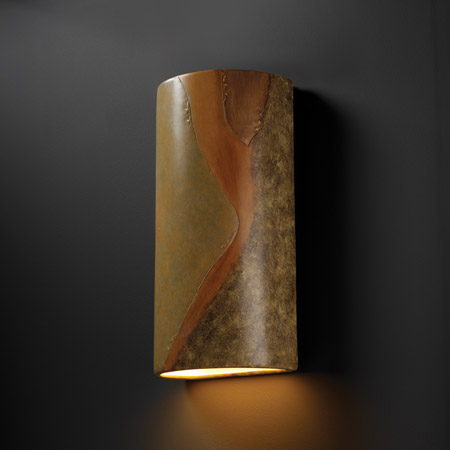 Justice Design CER-1160-SLHY Ambiance Really Big Cylinder Wall Sconce