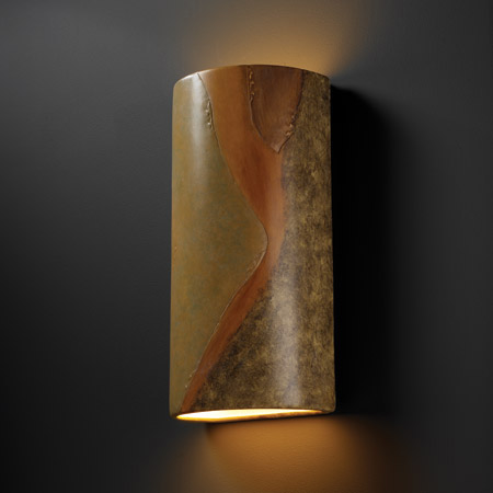 Justice Design CER-1165-SLHY Ambiance Really Big Cylinder Wall Sconce