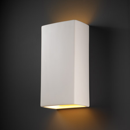 Justice Design CER-1175W-BIS Ambiance Really Big Rectangle Outdoor Wall Sconce