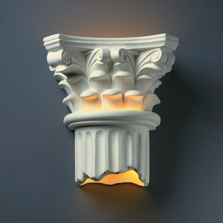 Justice Design CER-4705 Ambiance Corinthian Column Wall Sconce