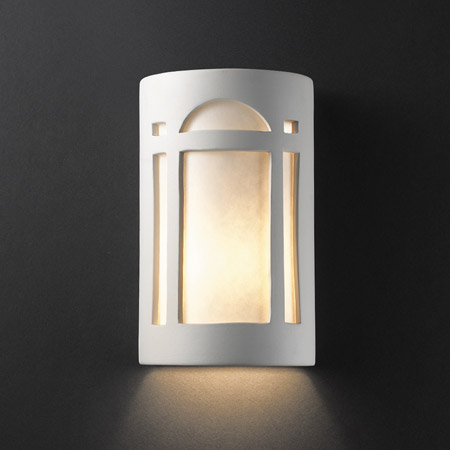 Justice Design CER-5390W-BIS Ambiance Large ADA Arch Window Outdoor Wall Sconce
