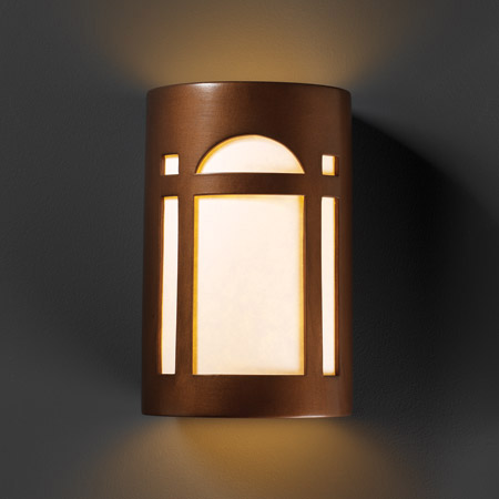 Justice Design CER-5395-ANTC Ambiance Large ADA Arch Window Wall Sconce