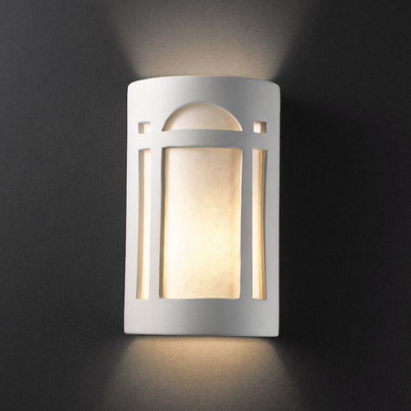 Justice Design CER-5395-BIS Ambiance Large ADA Arch Window Wall Sconce