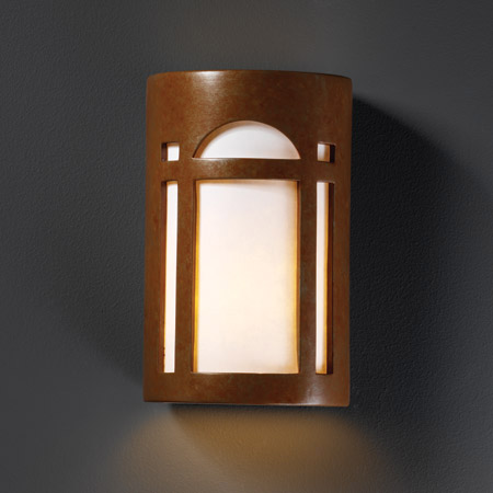 Justice Design CER-7395-PATR Ambiance Large Arch Window Wall Sconce