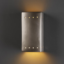 Justice Design CER-0925-ANTS Ambiance Small Rectangle Wall Sconce With Perforations