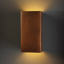 Justice Design CER-0955-ANTC Ambiance Large Rectangle Wall Sconce