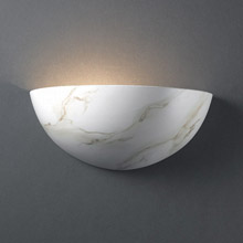 Justice Design CER-1300-STOC Ambiance Small Quarter Sphere Wall Sconce