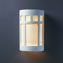 Justice Design CER-5340W-BIS Ambiance Small ADA Prairie Window Outdoor Wall Sconce