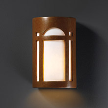 Justice Design CER-5380W-PATR Ambiance Small ADA Arch Window Outdoor Wall Sconce