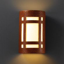 Justice Design CER-5495-HMCP Ambiance Large ADA Craftsman Window Wall Sconce