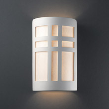 Justice Design CER-7285W-BIS Ambiance Small Cross Window Outdoor Wall Sconce