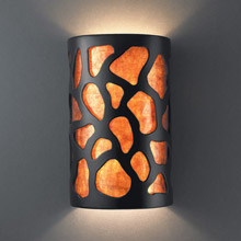 Justice Design CER-7455-CRB-MICA Ambiance Large Cobblestones Wall Sconce