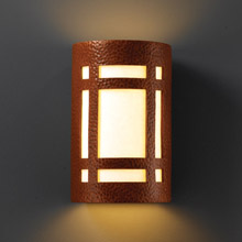 Justice Design CER-7495-HMCP Ambiance Large Craftsman Window Wall Sconce
