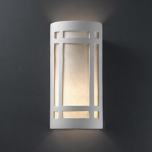 Justice Design CER-7497W-BIS Ambiance Really Big Craftsman Window Outdoor Wall Sconce