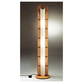 Contemporary Domus Manhattan Beech Floor Lamp - Justice Design DOM-8000