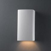 Contemporary Ambiance Small Rectangle Outdoor Wall Sconce - Justice Design CER-0910W-BIS