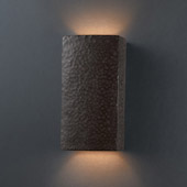 Ambiance Small Rectangle Outdoor Wall Sconce - Justice Design CER-0915W-HMIR