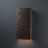 Ambiance Large Rectangle Outdoor Wall Sconce - Justice Design CER-0950W-HMIR
