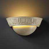Traditional Ambiance Small Cyma Wall Sconce With Egg And Dart - Justice Design CER-1025-PATA